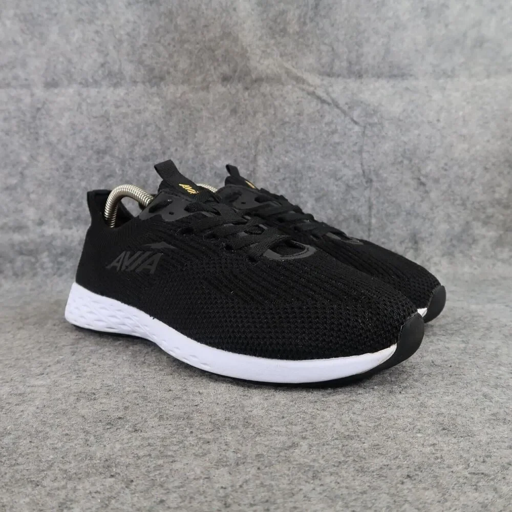 Avia Shoes Womens 8 Athletic Trainers Running Active Comfort Black Lace Up Helix